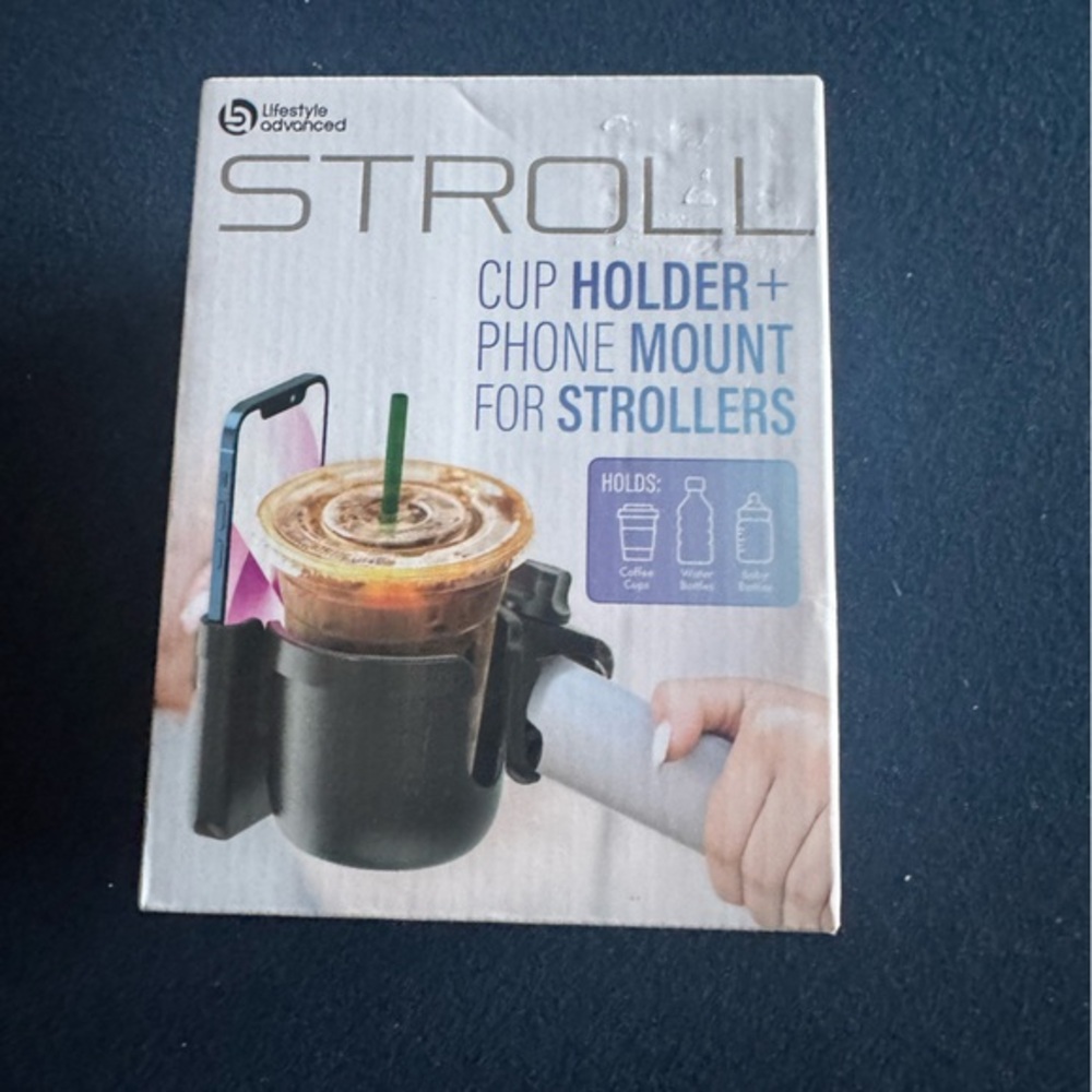 Lifestyle Advanced Stroller Cup Holder and Phone Mount- for wheelchairs & more: